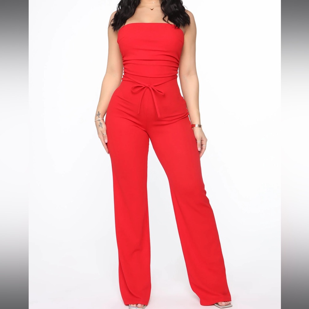 Thea Jumpsuit- Red